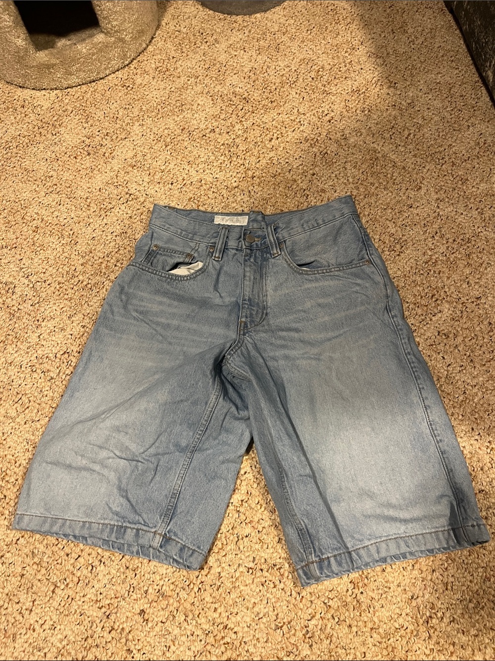 Zara Light Blue Men's Denim Shorts